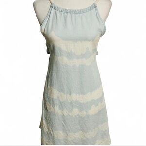 |Cloth & Stonel Anthropologie Tie-Dye Swing Mini Dress In Blue Motif Size M
